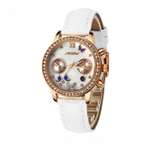 SINOBI brand luxury diamond fashion butterfly watch leather ladies watch-WatchVenue